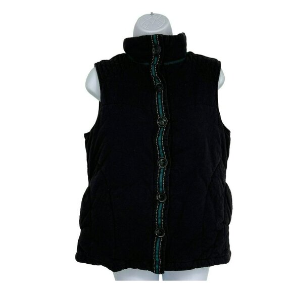 Christopher & Banks Cotton Button Up Vest Size Medium - Picture 1 of 7